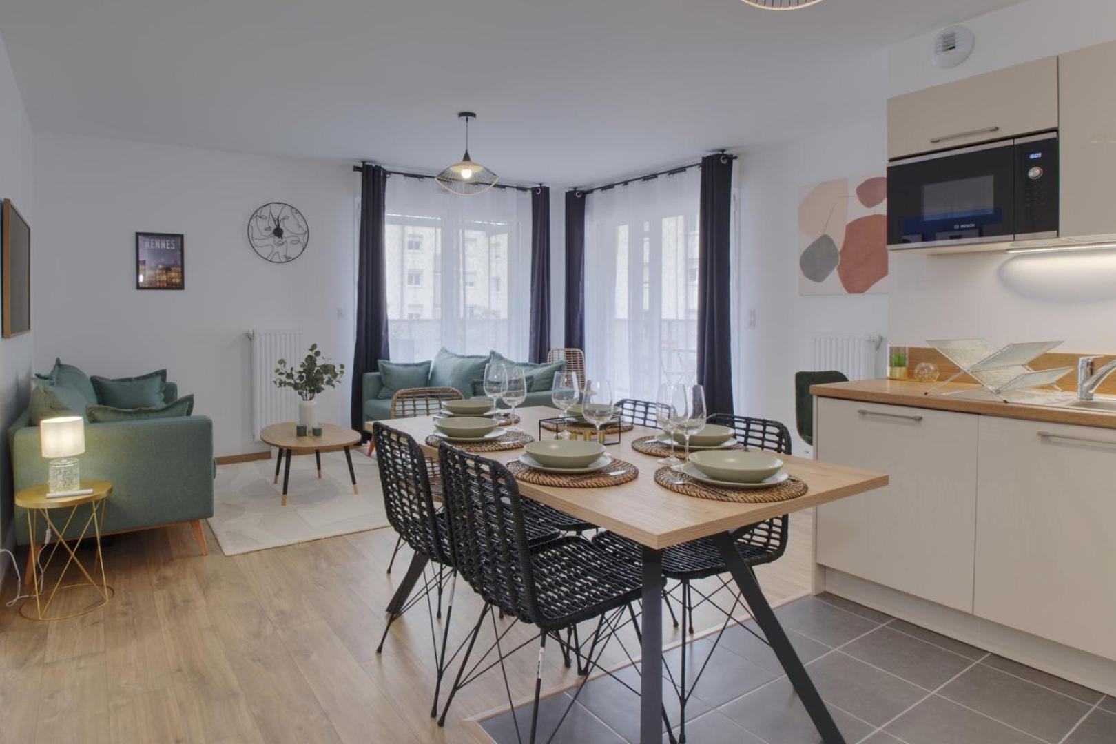 Le Normand- Appartement Neuf, 3 Chambres, Terrasse Rennes Eksteriør bilde